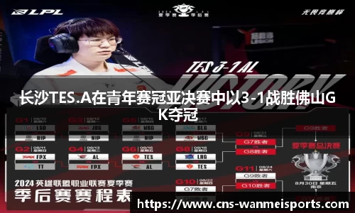 长沙TES.A在青年赛冠亚决赛中以3-1战胜佛山GK夺冠